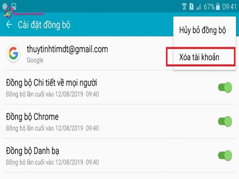 Cách đăng xuất Gmail trên thiết bị Android